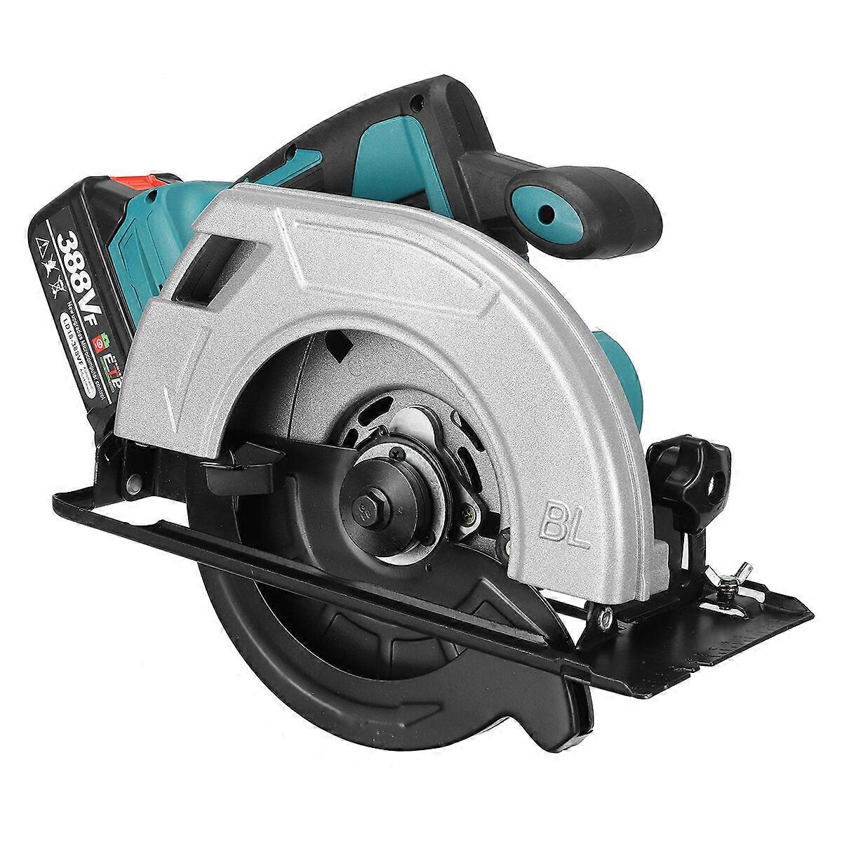 1200W Cordless Brushless Motor 185mm Circular Saw Handsaw With 1/2 18v Li-ion Battery