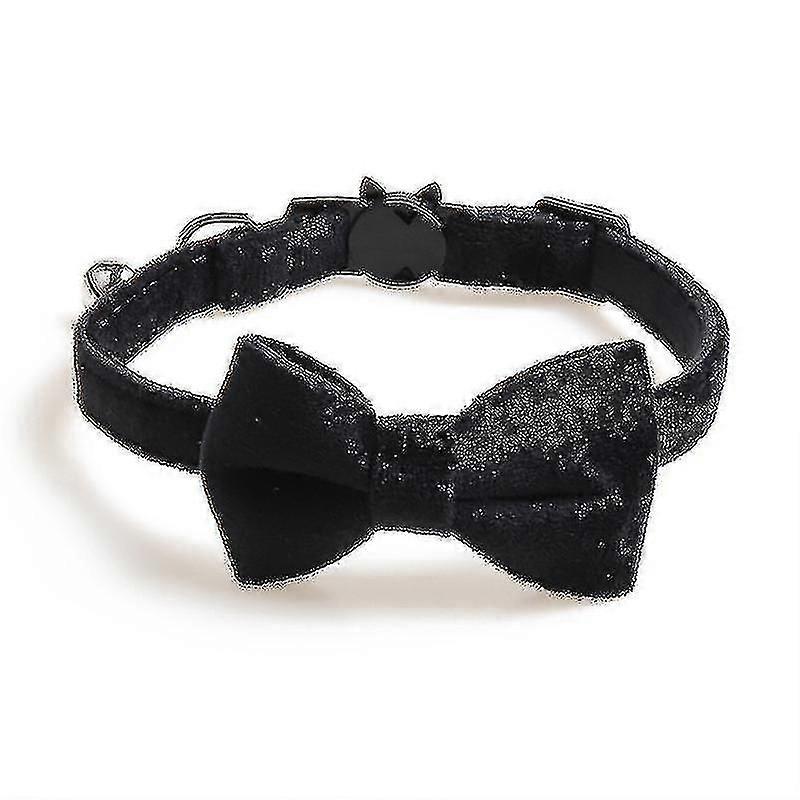 Evcil Hayvan Kedi Tasması Yay Kedi Tasması Çan siyahı ile