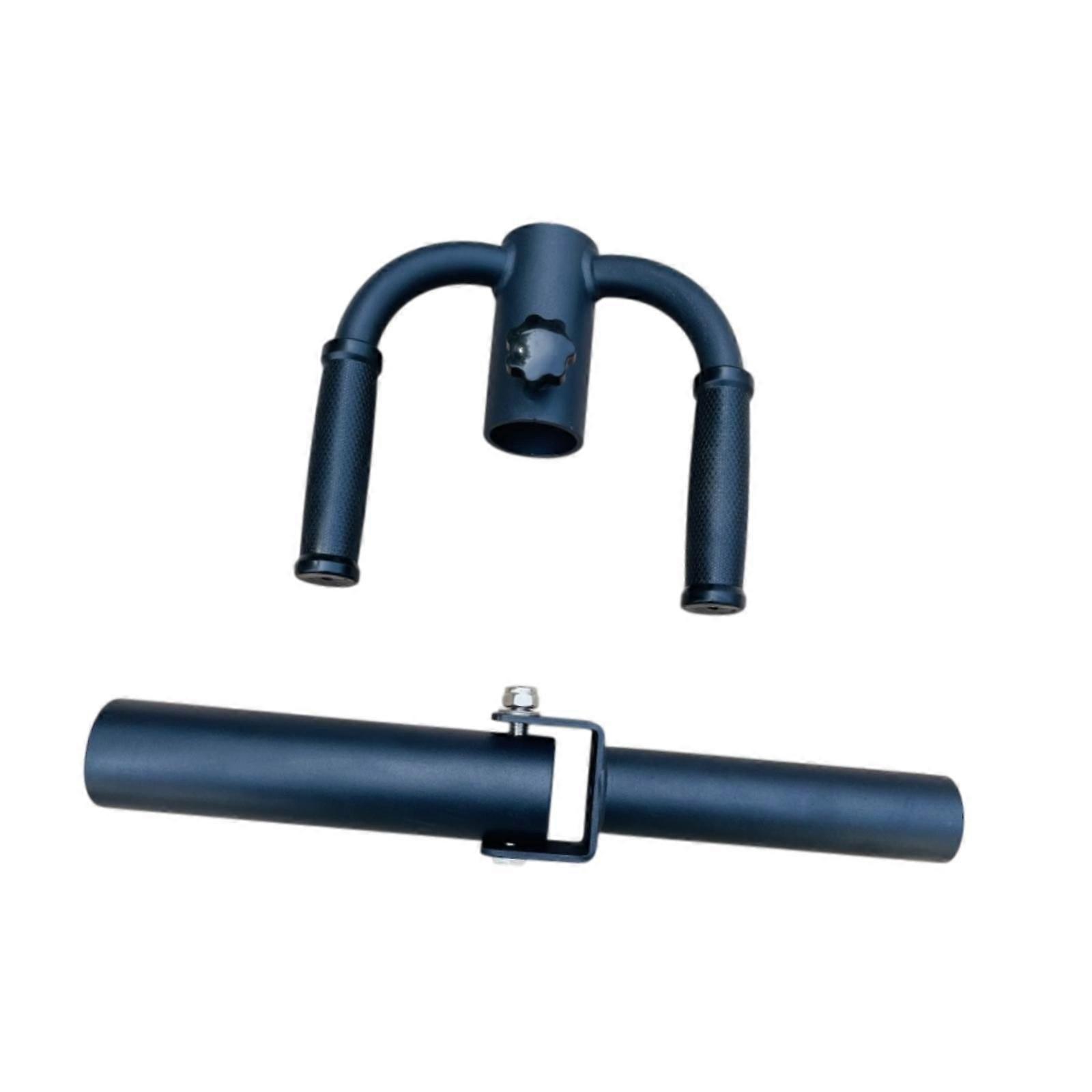 Multifunctional Fitness Handle T Bar Row Attachment Set Metal for Hamstrings Black