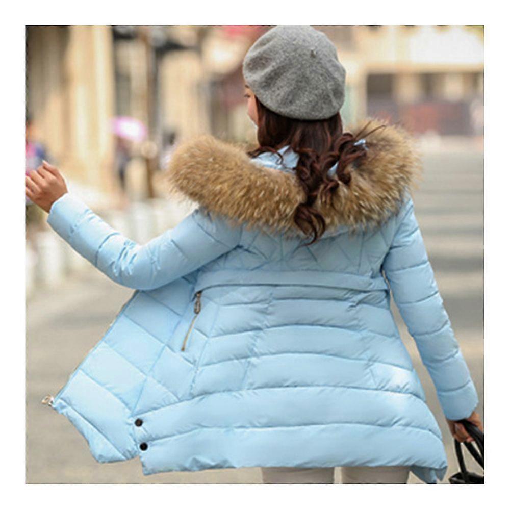 winter women's mid-length slim plus size down jacket