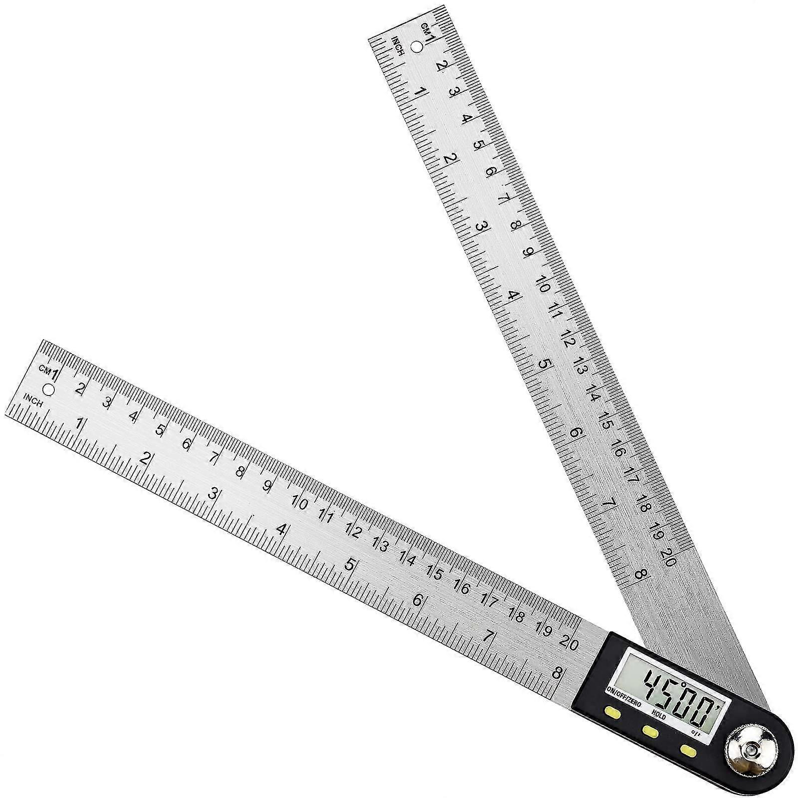 Digital Protractor 0-360, Digital Angle Finder 8"/200mm Stainless Steel Digital Angle Rule