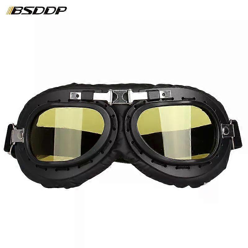 Retro Motorcycle Goggles Glasses Vintage Moto Classic Goggles for Harley Pilot Steampunk ATV Bike Copper Helmet