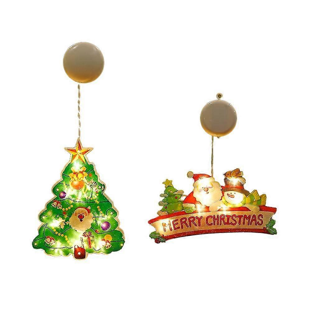Christmas Window Decor Lights, Suer Window Hanging Light String Christmas Party Decor Gift, Small