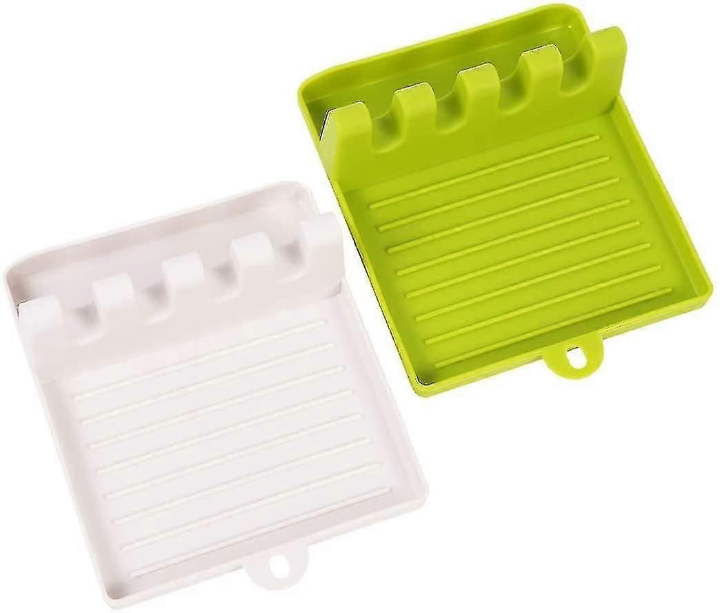 Kitchenware Rack Spoon Rack Kitchenware Set Upgrade Pendant Design Heat Resistant (2 Pieces, White, Green)