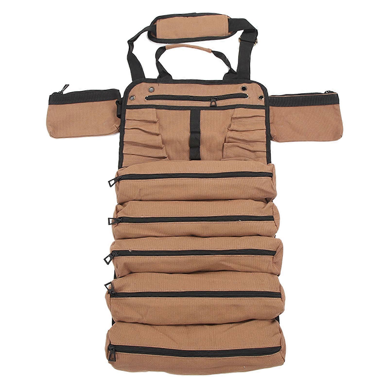 Small Tool Bag 7 Individual Pockets Comfortable Handheld Roll Up Tool Bag Organizer Tool Pouches for Mechanic Electrician