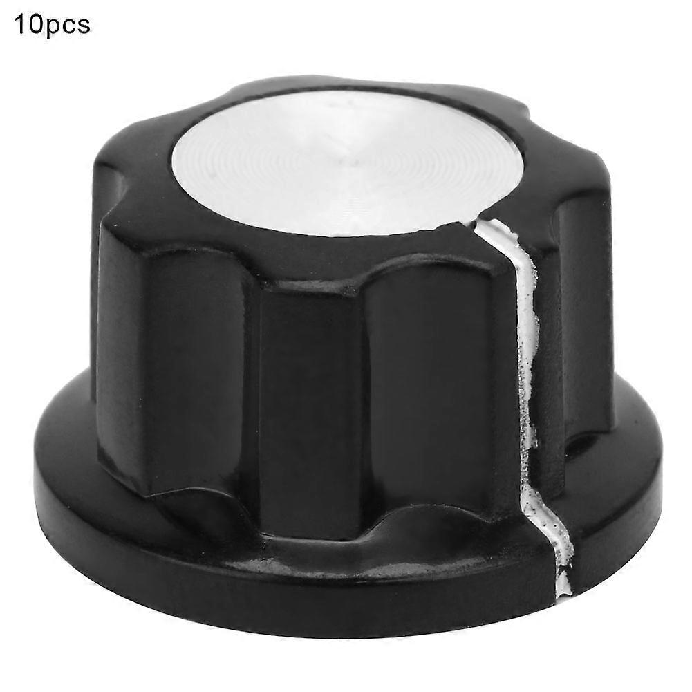10pcs Potentiometer Knurled Knobs Band Switch Rotary Button Volume Control Cap Kit (MF A02)