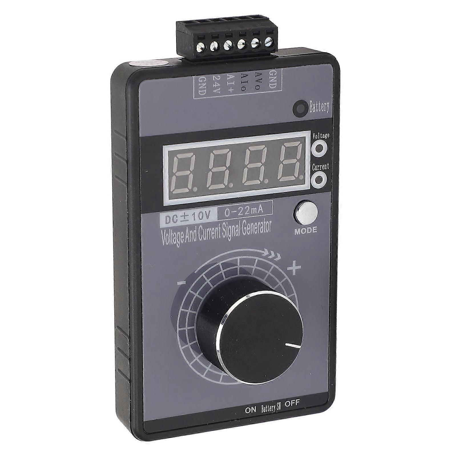 Voltage Current Signal Generator ±10V 0‑22mA Handheld High Accuracy Analog Simulator PLC Panel Debugging Device Testing