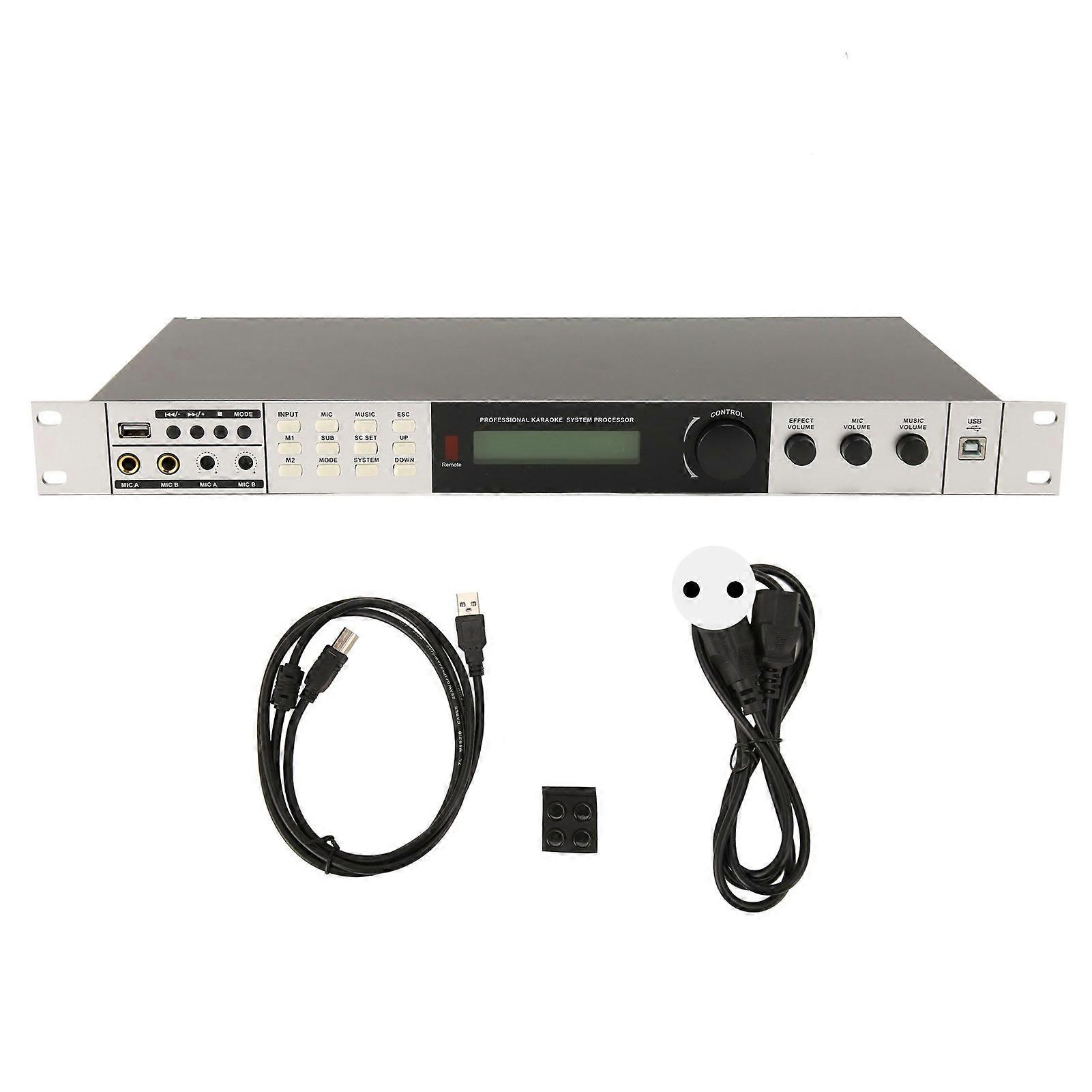 Bluetooth5.1 Microphone Mixer Digital Sound Mixer Receiver for Club Bar Karaoke Professional Use 100?240V EU Plug 