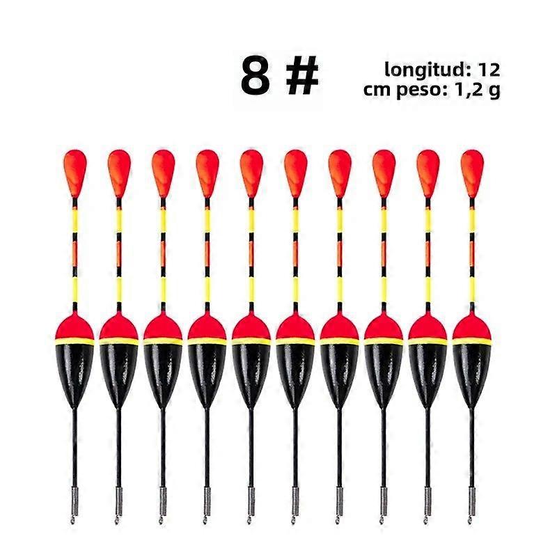 Set of 10 Fishing Floats in Mixed Colors and Sizes Sponge Float Bobber Fishing Accessories Fishing Tackle