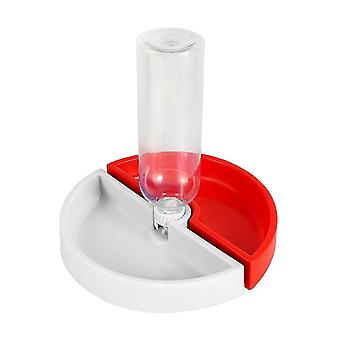 Cat Water Food Bowl Detachable Prevent Slip Large Capacity Pet Dish Set with Waterer Bottle for Indo