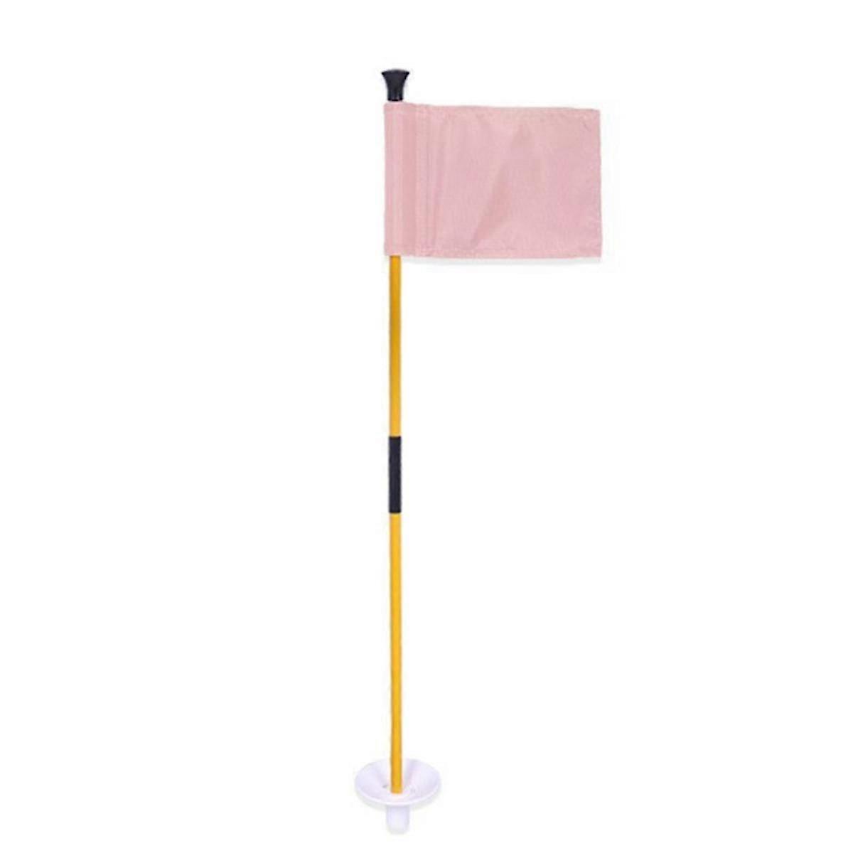 Pink Golf Green Flag, Two-Section Detachable Flagpole, Easy to Carry Green Target Flag Hole Cup