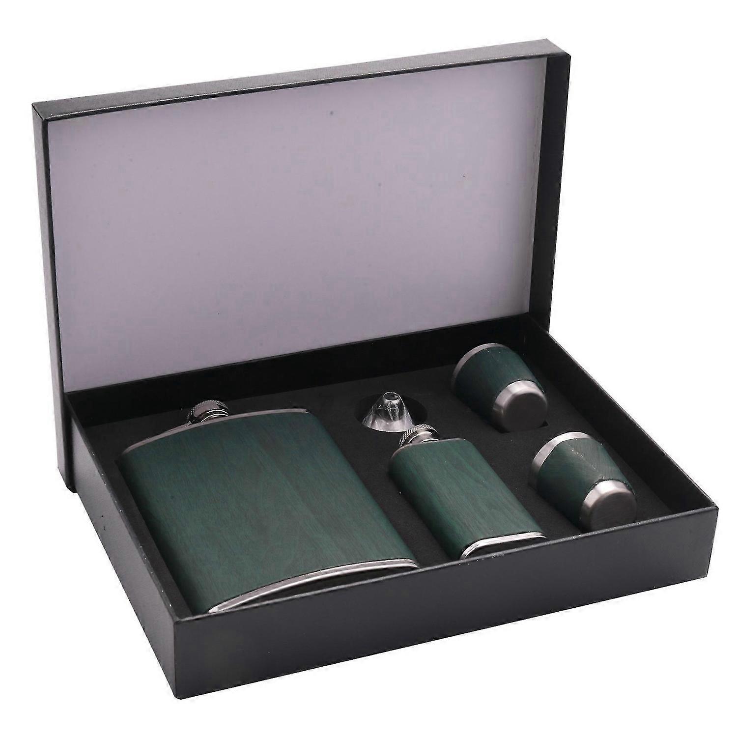 Hip Flask Set Stainless Steel Flask of Gifts compatible Men 260ML Bar Party Camping Barbecue Portabl