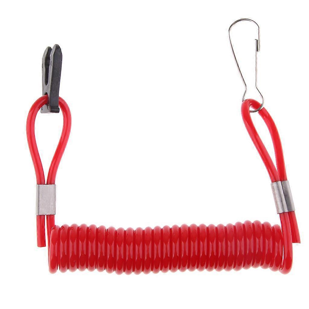 Red Outboard Engine Motor Kill Stop Switch Tether Cord Lanyard
