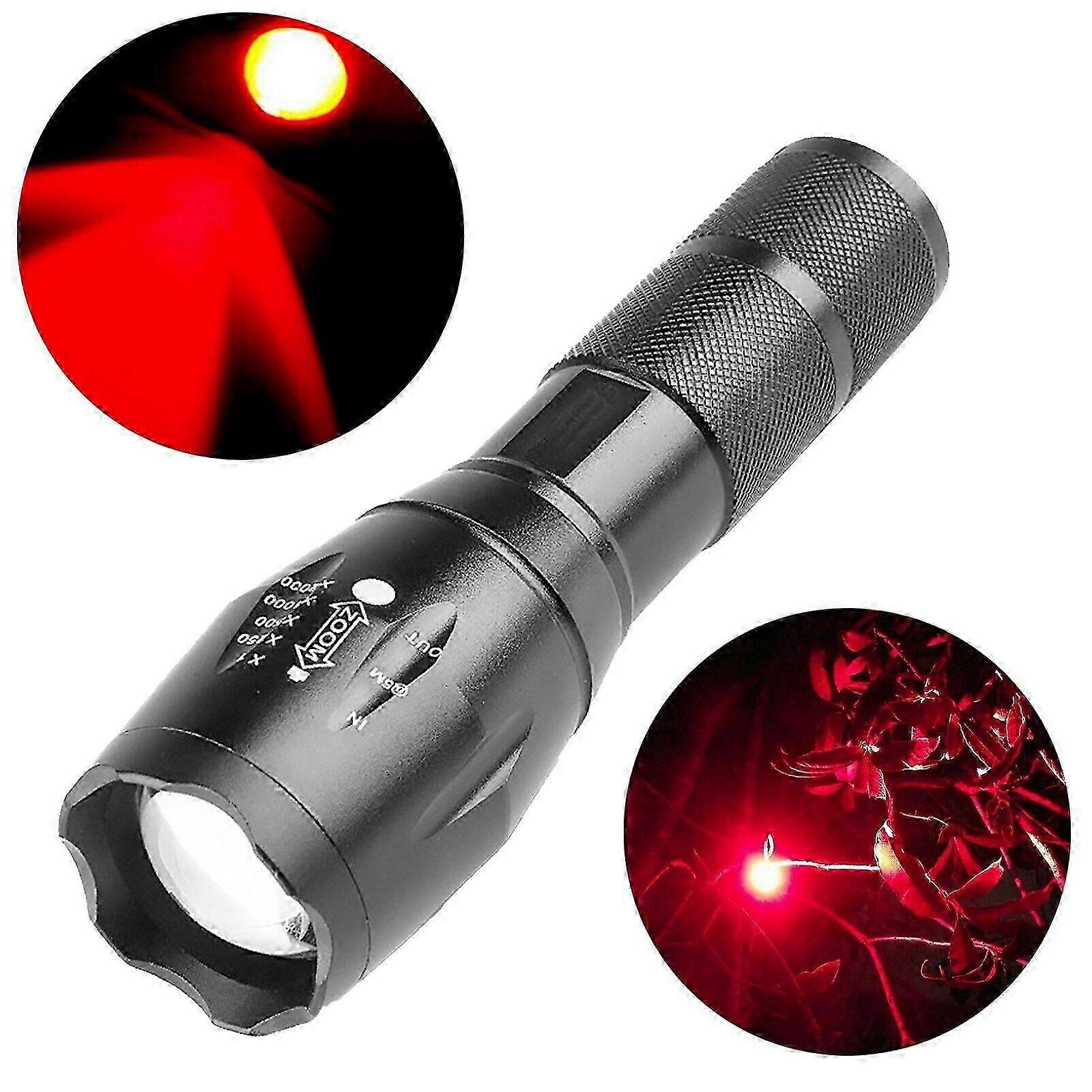 670nm Zoom Red Light Flashlight Torch Macular Degenerative Eye Sight Improve New