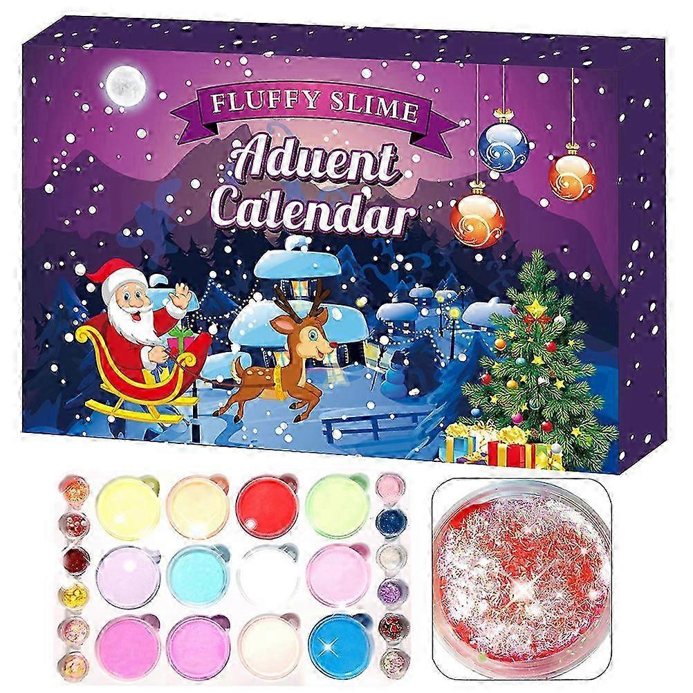 24pcs/set Crystal Clay Advent Calendar 2020 Countdown to Christmas for Kids Teens