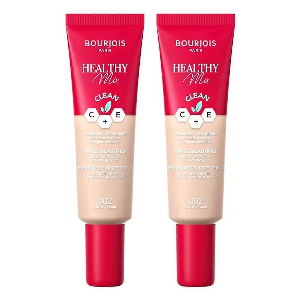 2 x Bourjois Paris Healthy Mix Tinted Beautifier 30ml - 002 Light