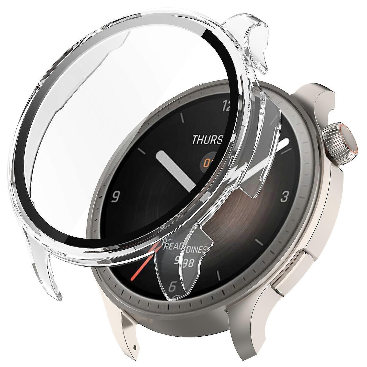 适用于 Amazfit 平衡塑料表壳 + 透明保护玻璃