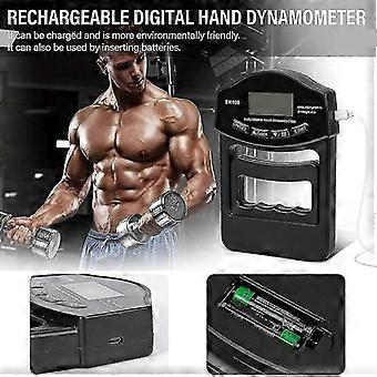 Gripstyrketester, 180 kg digital hånddynamometer gripstyrkemåler USB LCD-skjerm hånd