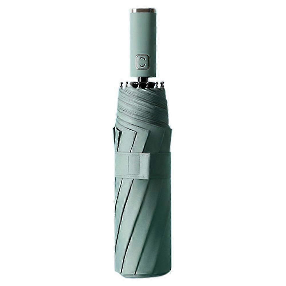Color Handle Automatic Three-Fold Umbrella Windproof and Uv-Proof Automatic Umbrella Folding Solid