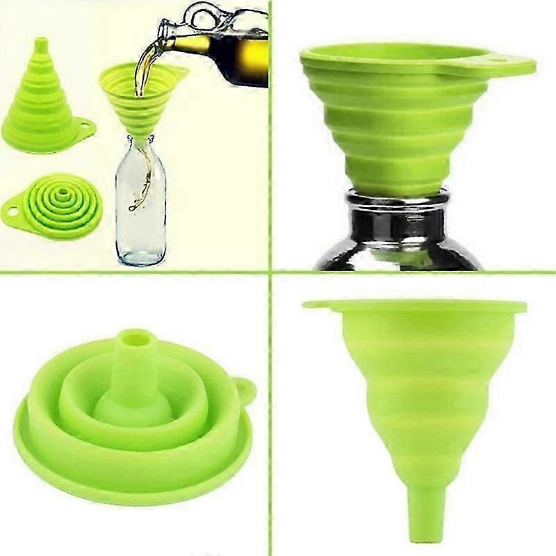 Mini Silicone Gel Foldable Funnel Hopper - Kitchen Tool (Random Color) 1pc SMTX