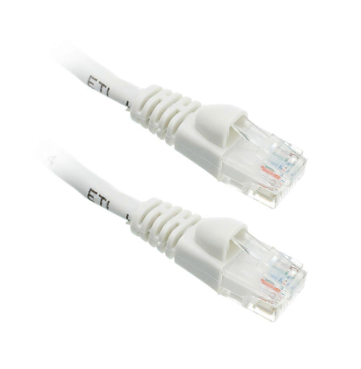 Cat5e Ethernet Patch Cable 3-Foot Snagless Molded Boot White, 20-Pack (CNE53490)