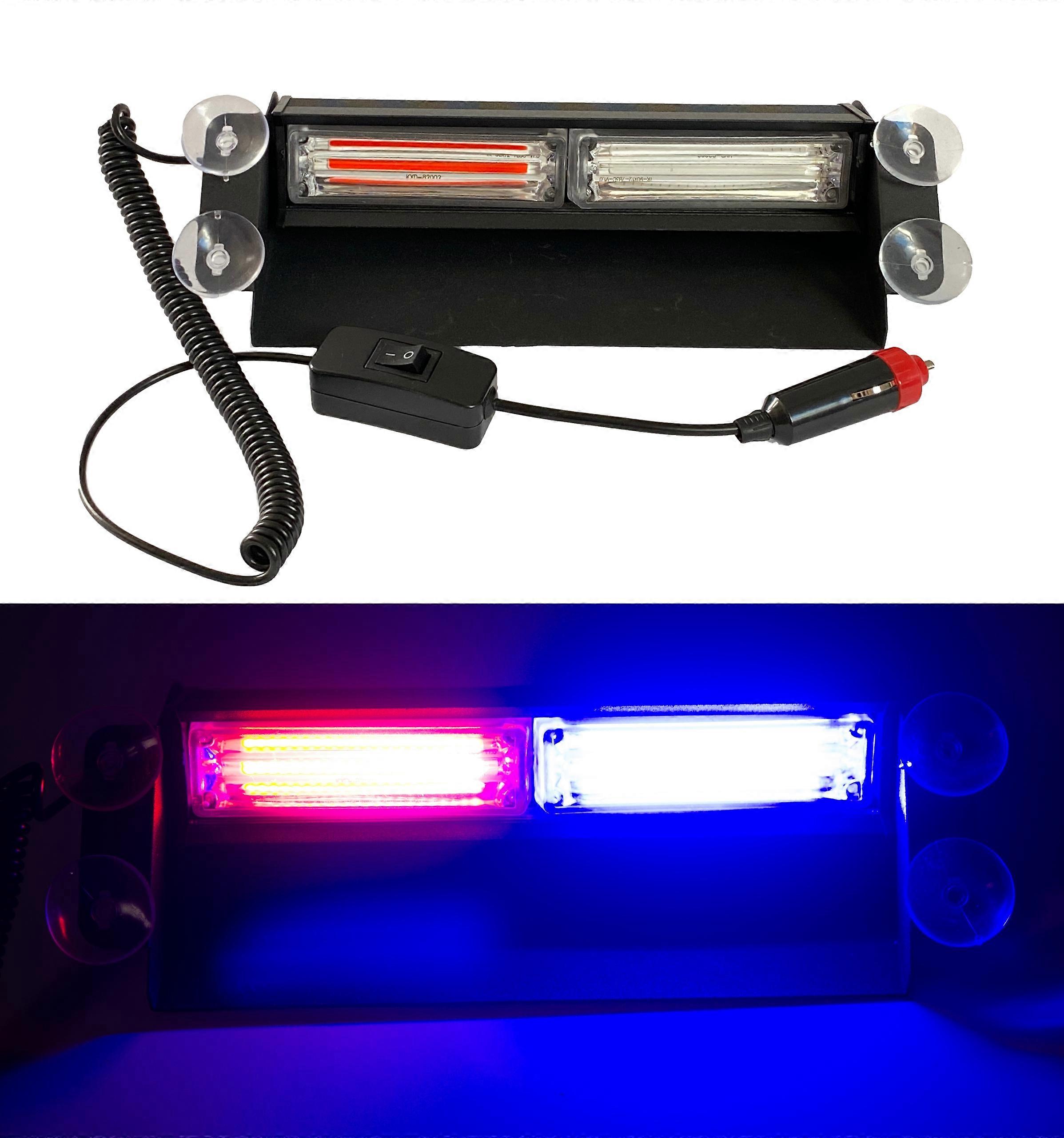 Window Strobescope Police Beautiful Led Blue Red Suction Cups Modes