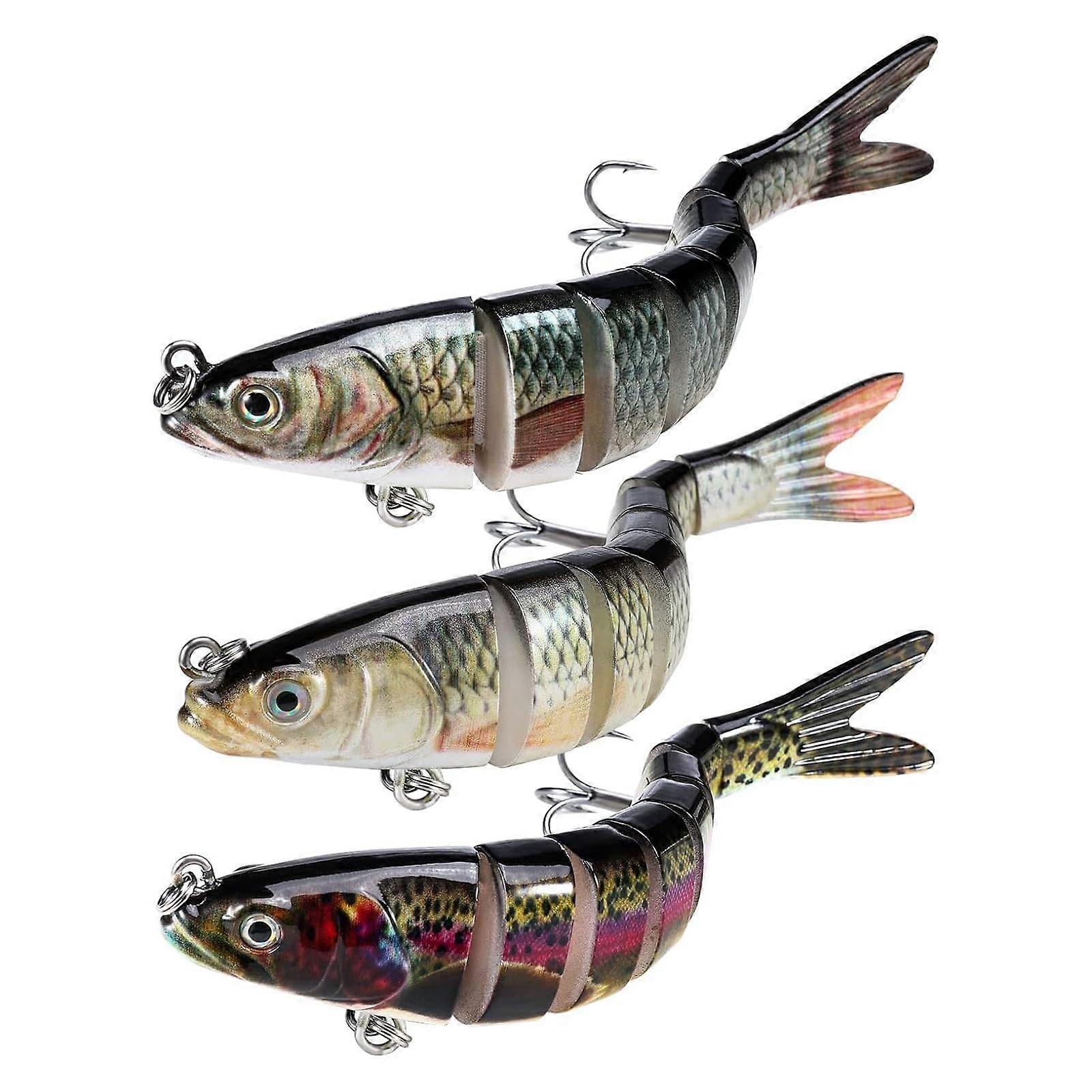 Esche da pesca per acqua dolce e salata, esche da bagno realistiche per la trota Bass Crappie