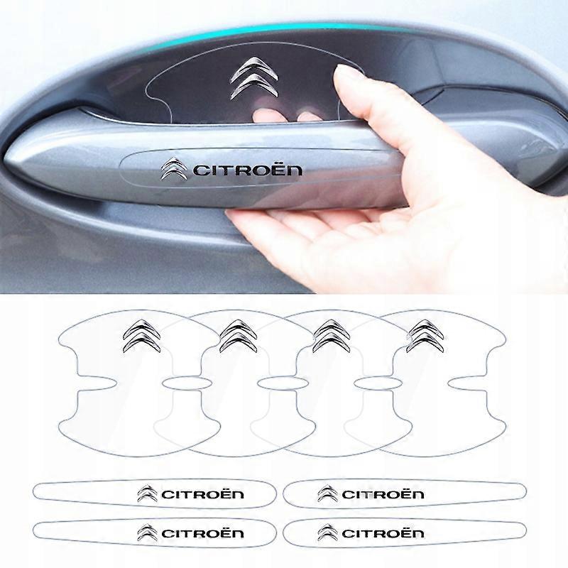 8 Pcs Car Door Handle Stickers For Citroen