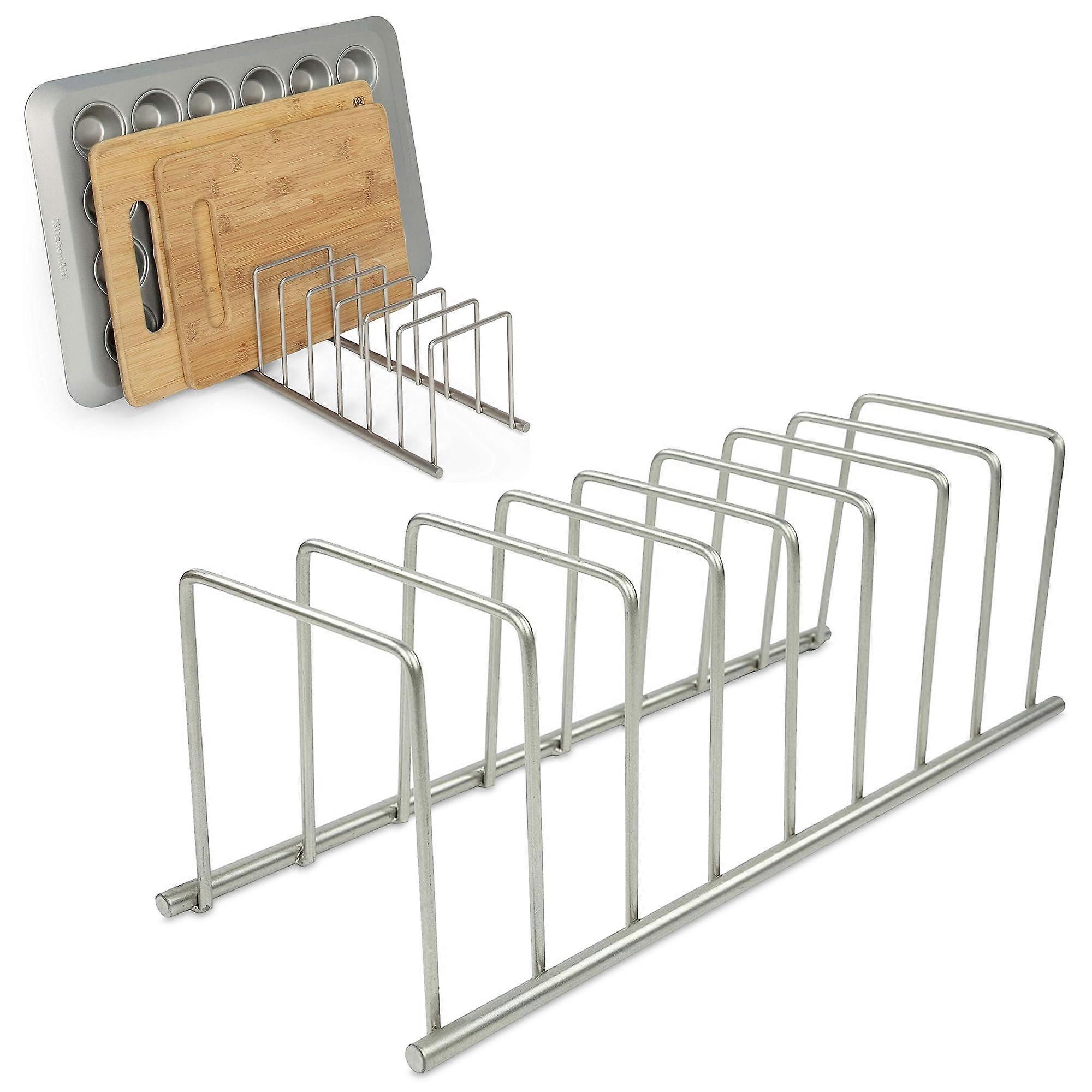 Spectrum Dish Drying Rack for Kitchen Euro Counter, Kitchen Organizer (Satin Nickel)