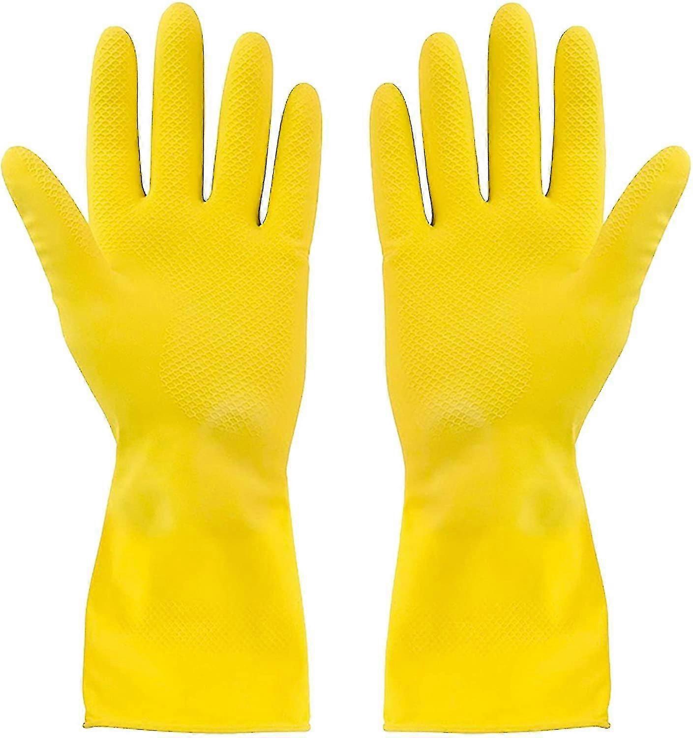 3 Pack Yellow Cleaning Gloves-small