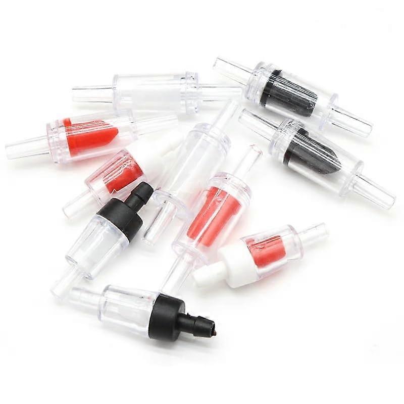 10PCS Silicone One-Way Check Valve for Aquarium Air Pump, 42mm Oxygen Valve, Red Color, Available in 5/10/30 Sizes