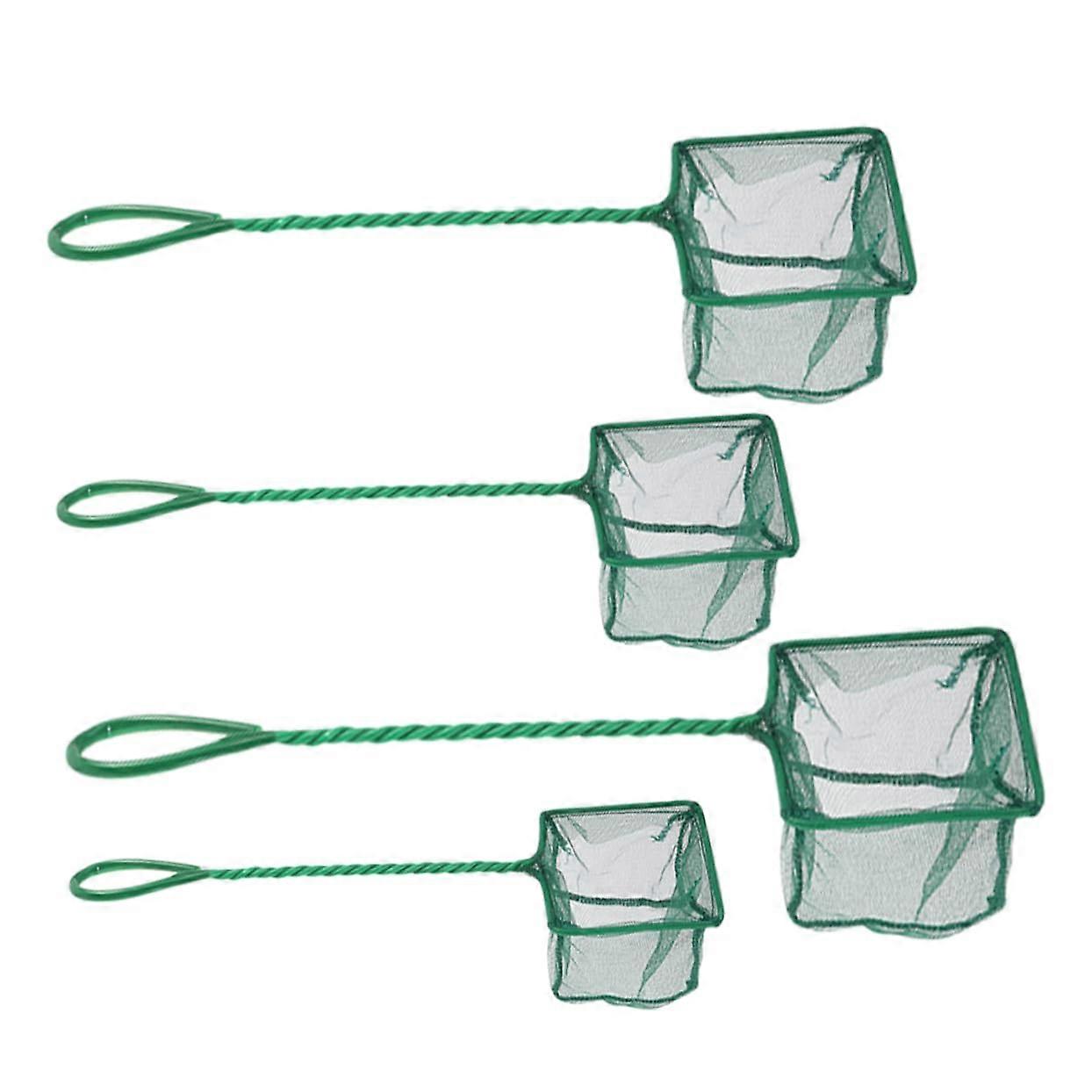 Fishing Landing Net Set 4pcs Nets Handles for Aquariums Non Grip Compact Storage
