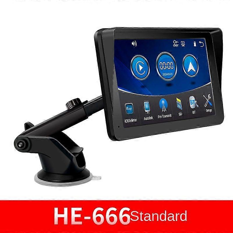 Lecteur MP5 de voiture portable PND de 7 pouces Écran intelligent sans fil Carplay avec caméra de recul HE-666