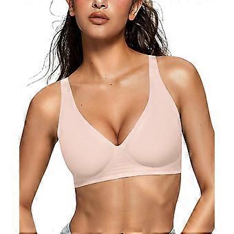 2025 Latest Model  Womens Deep V Bras Wireless Comfortable Bra Supportive No