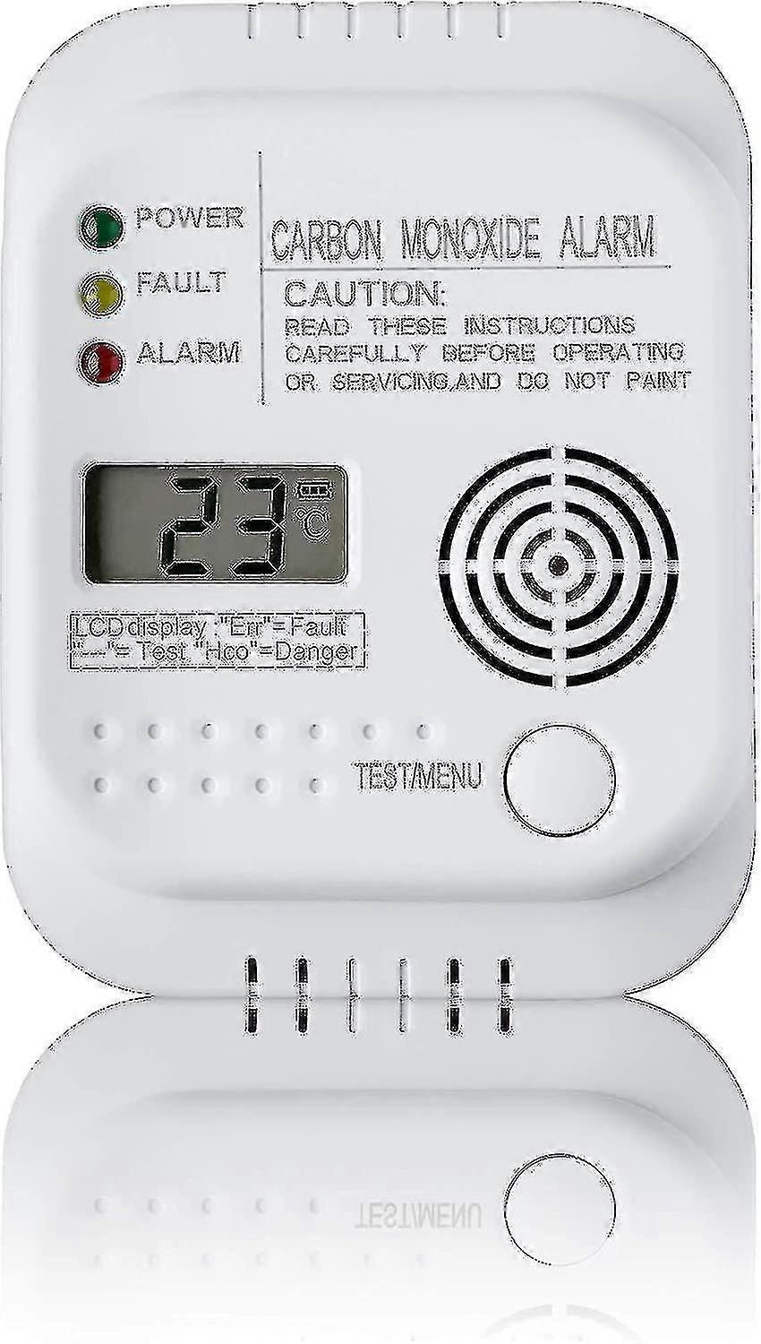 Car Monoxide Detector Battery Powered Gas Detector with Display and Thermometer