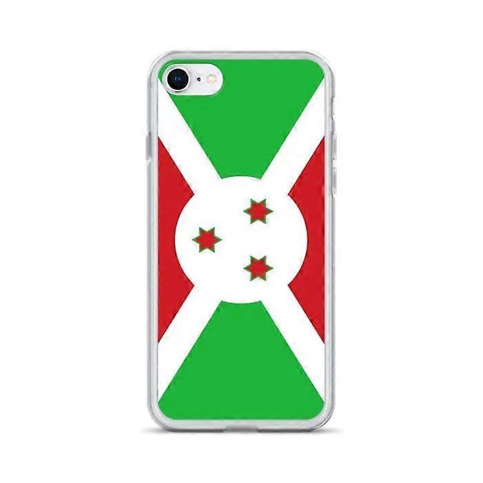iPhone Case - Multicolored - Burundi Flag - Soft - Silicone - Vertical Model