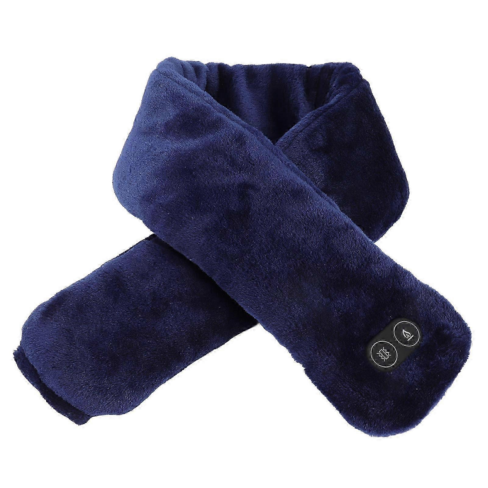 Heating Scarf, USB Powered, Vibration Massage, Royalblue