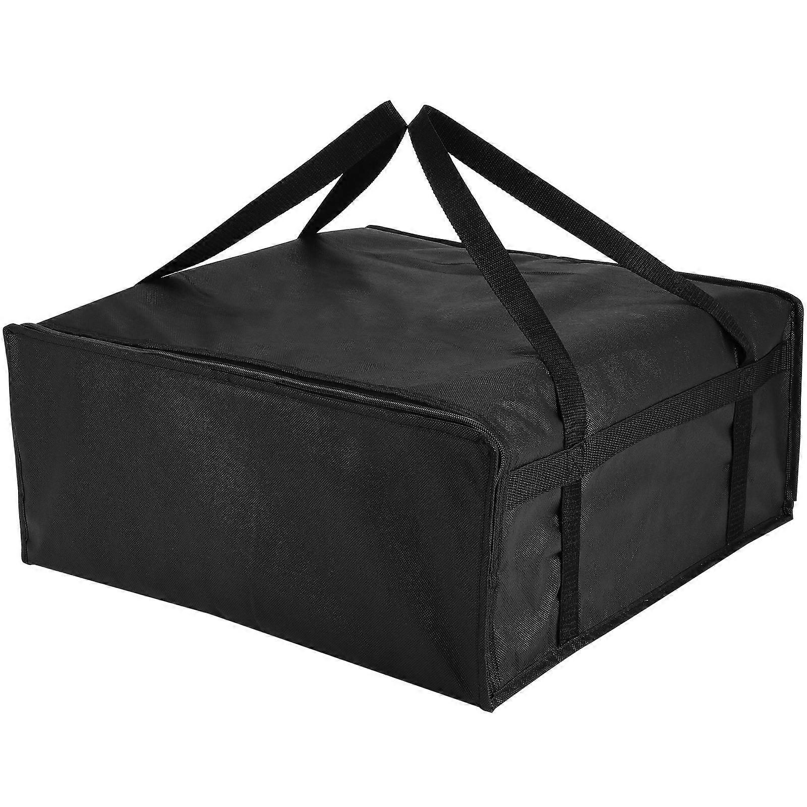 Insulated Pizza Carrier Bag with Zippered Closure for Transporting Multiple Pizzas Spacious Food Warmer with Reinforced Handle, Non Woven Material