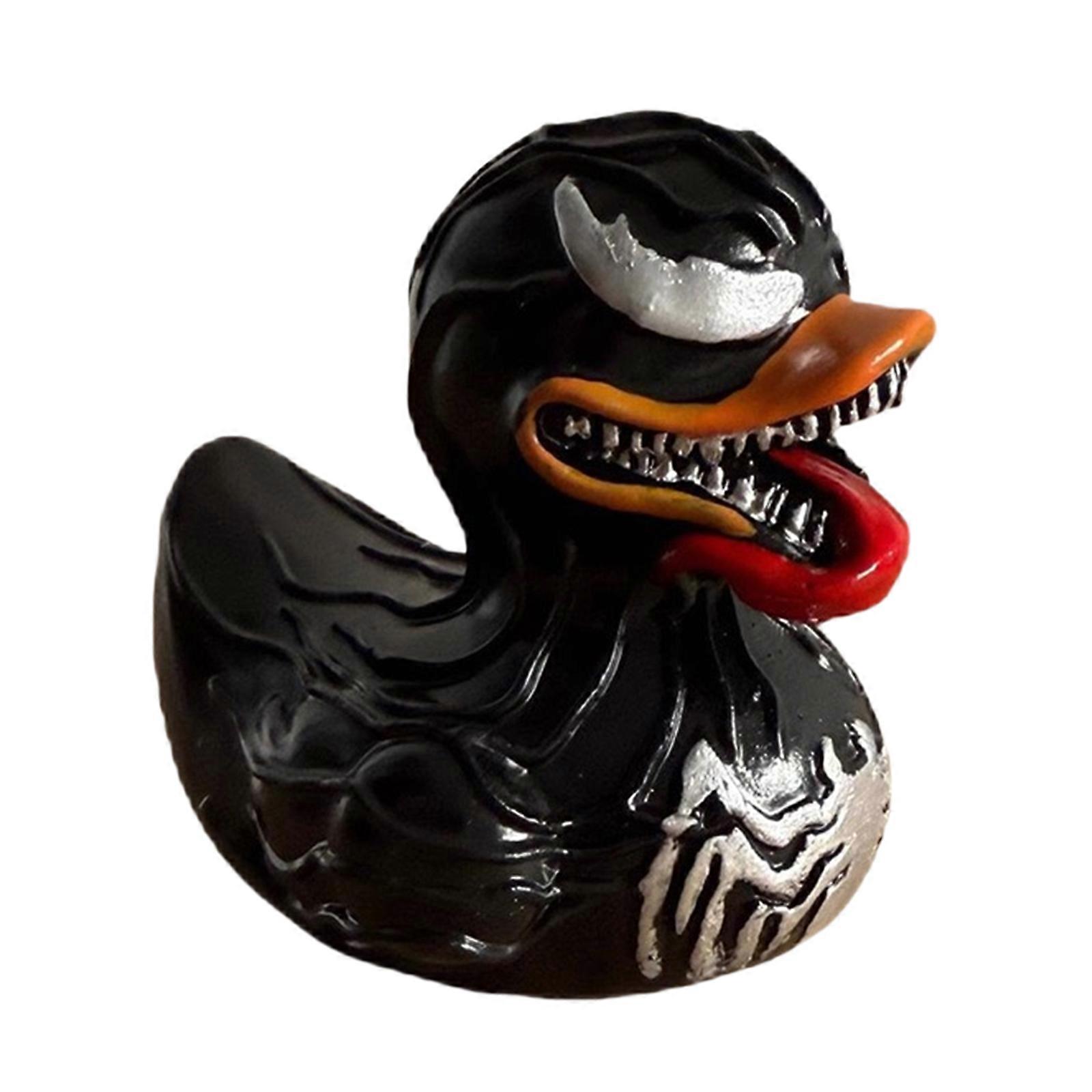 Handcrafted Evil Duck Ornament Unique Alien Design Resins Duck Miniature Figurine Car Dashboards Art Office Display