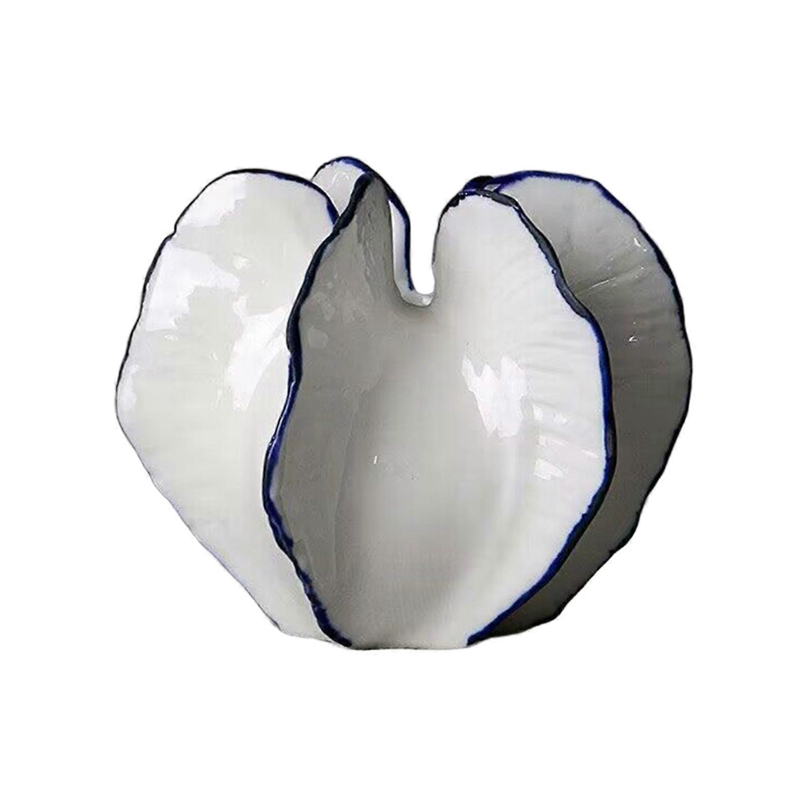 Modern Simple White Ceramic Vase Unique Creative Starfruit Vase Desktop