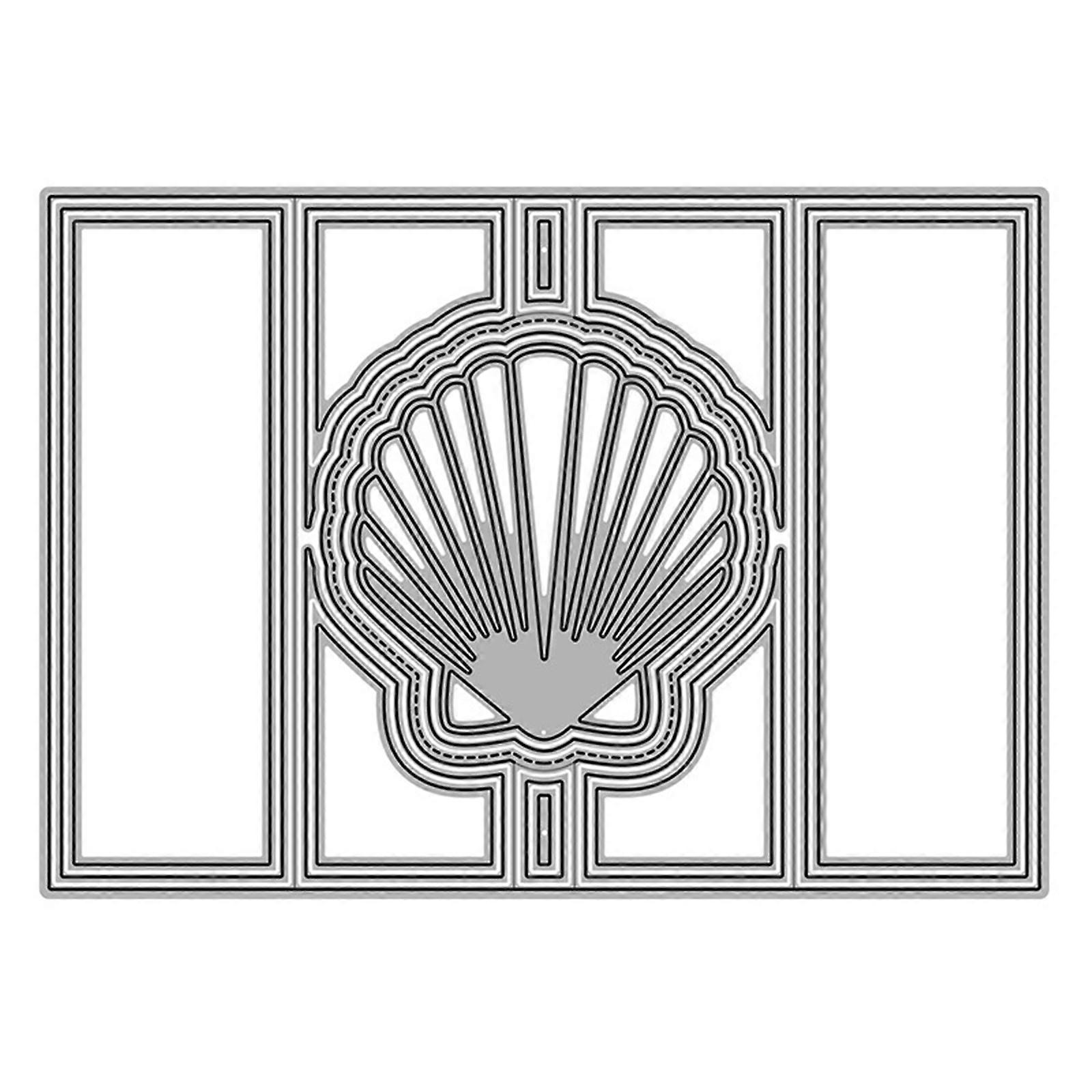Carbon Steel Conch for Shell Frame Cutting Dies Stencil Template for Card Making Scrapbooking Photo Album Embossing DIY
