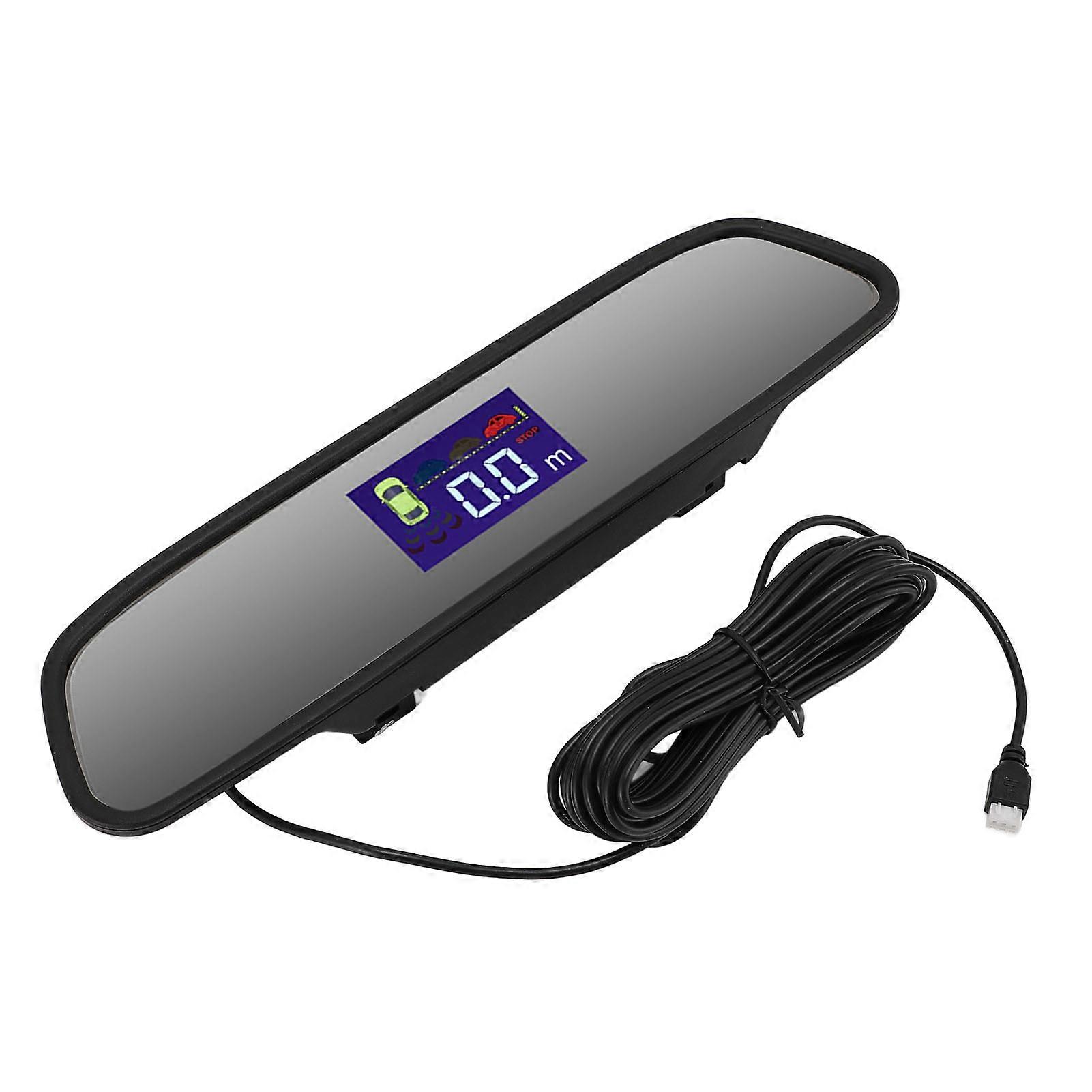 Car Reverse Radar System with 4 Sensors Wide Detection Range 0.3 to 2.0M Radar Parking Assistance Kit for SUV Truck Gray 