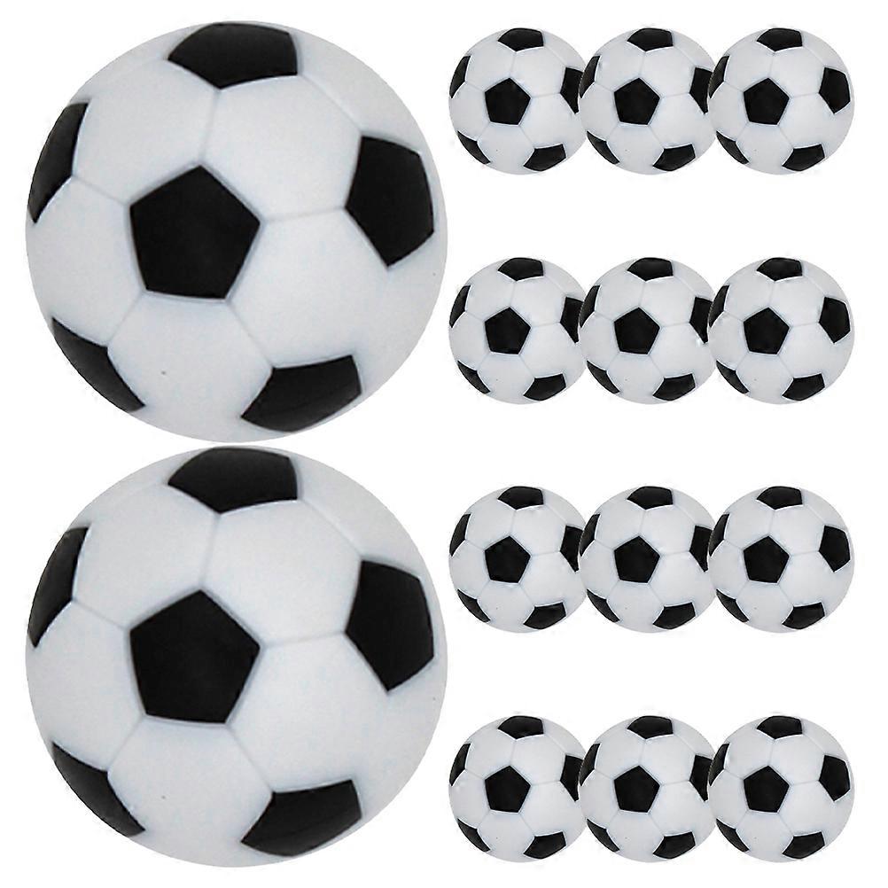 Table Football Accessories with 14pcs Soccer Balls for Daily Use Lightweight Durable HIPS Black