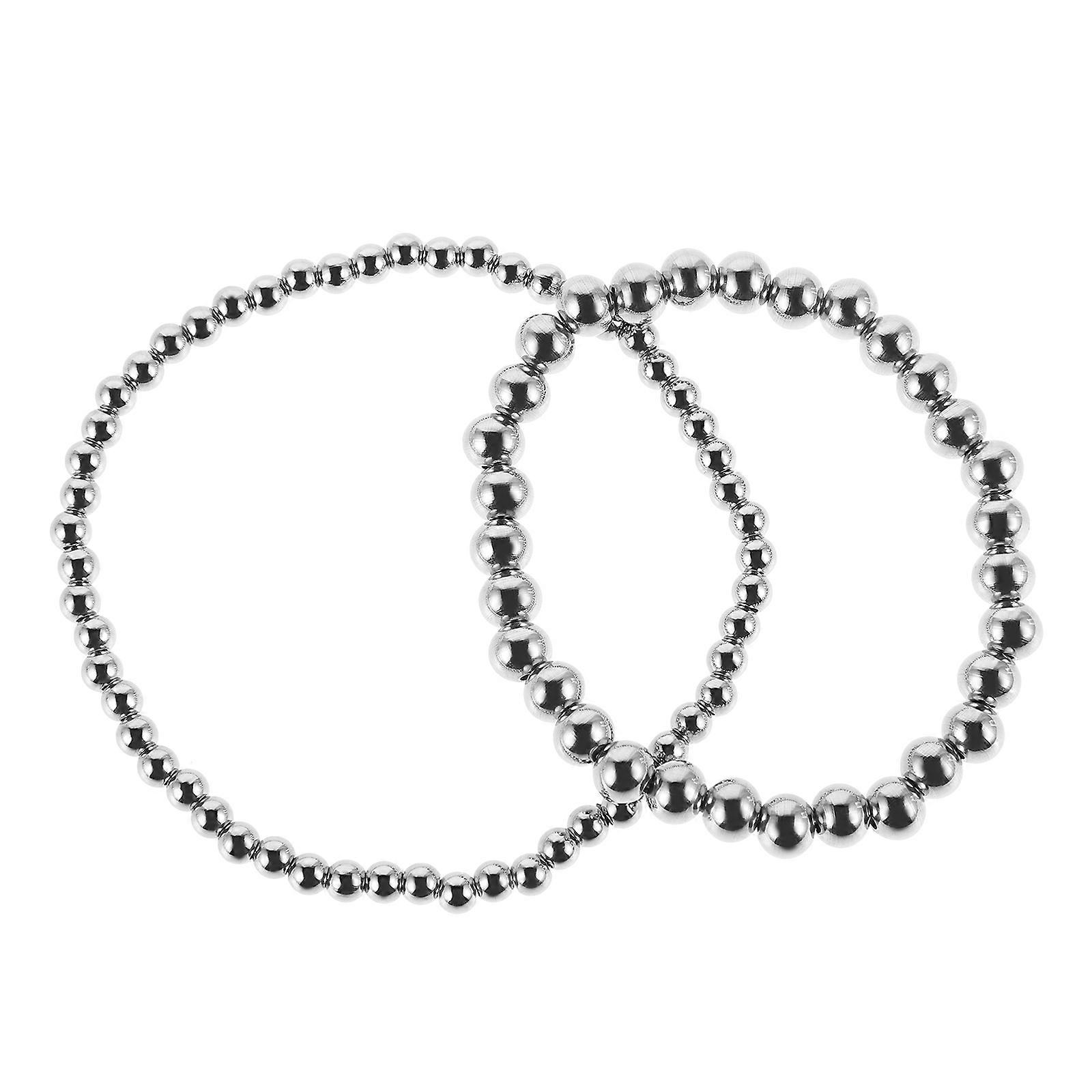 Here's a polished and professional product description based on the title you provided:
**2PCS Titanium Steel Beads Bracelets for Women –
