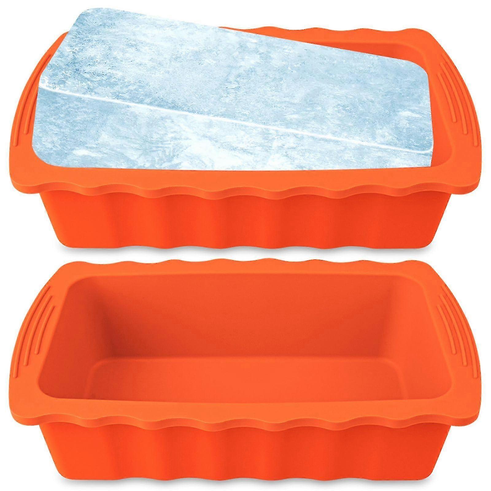 Large Silicone Ice Cube Molds 2-Pack - 6LB Capacity