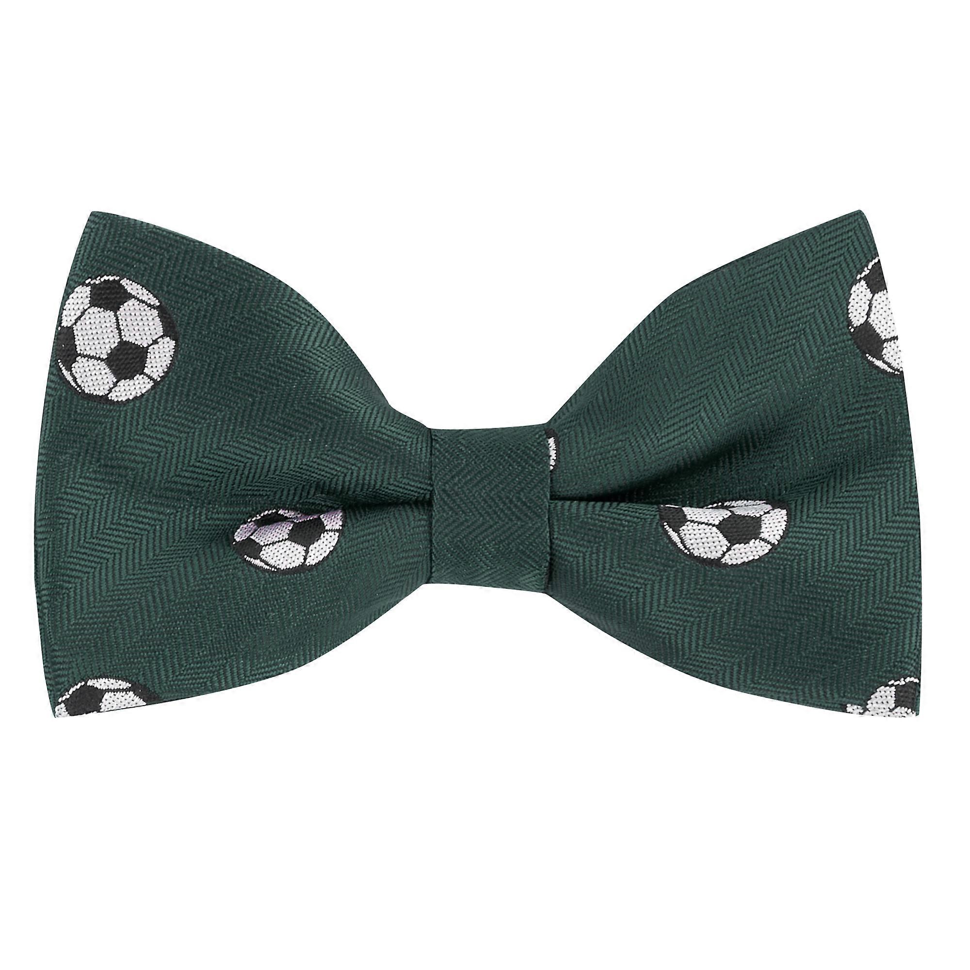 Dark Green Football Herringbone Bow Tie