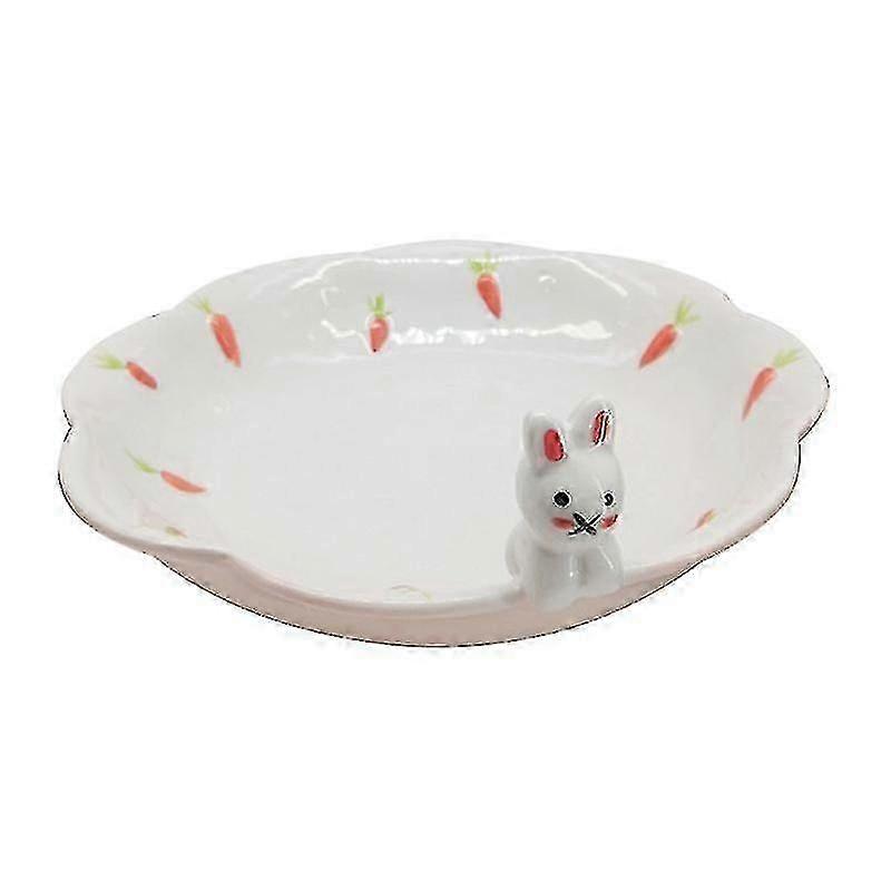 19.1X19.1cm Assorted Color Plates Multi-function Cartoon Plate Ceramic Children Tableware Dinner Ser