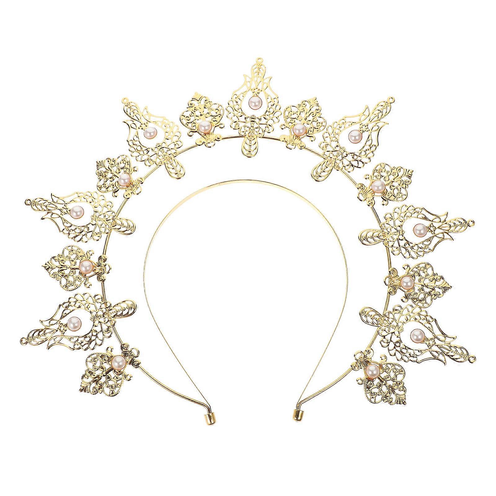 Headband Metal, Compact Design Ideal for Retro Styled Events