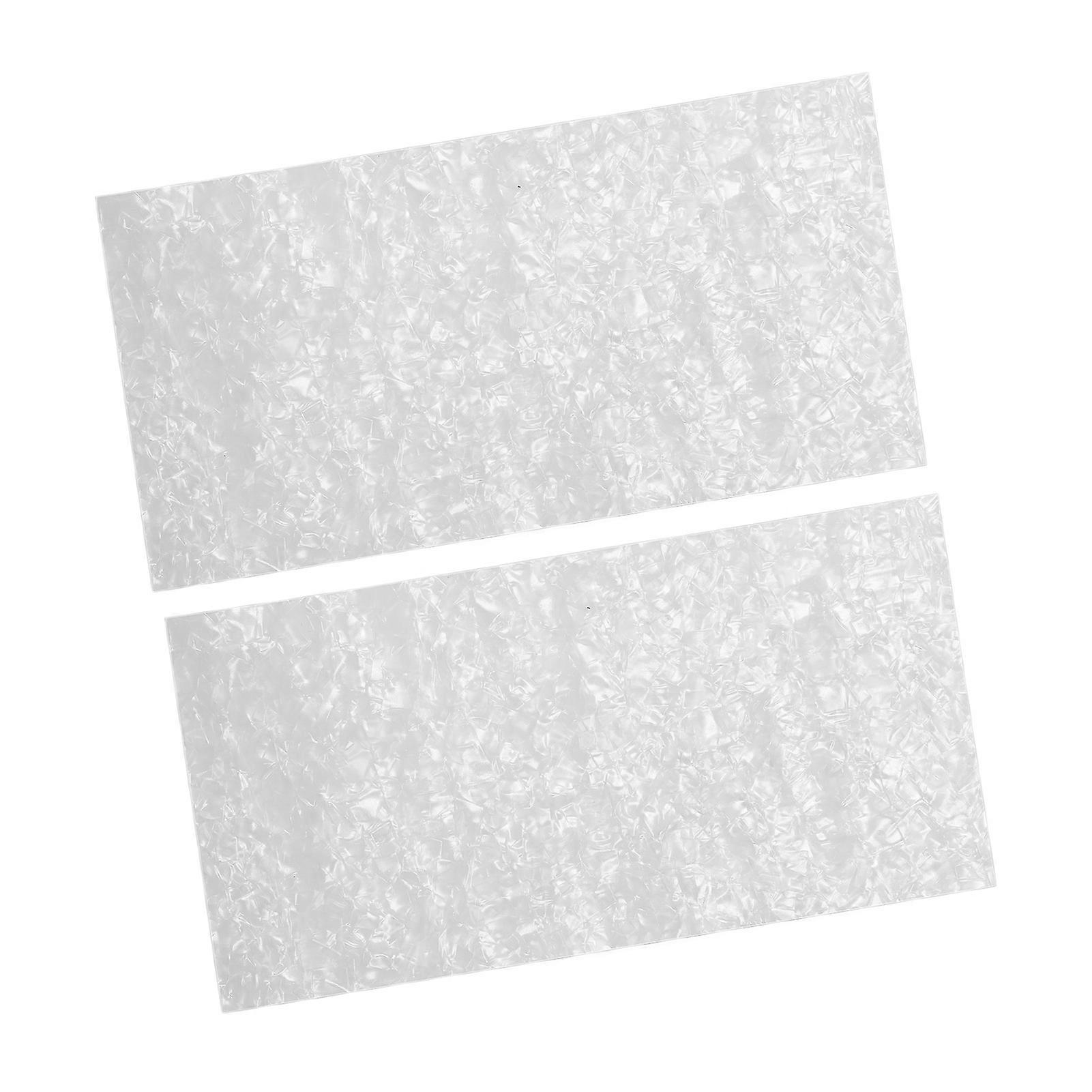 2 Stück Gitarrenkopf Furnier Weiß Perlmuster Zelluloid 0,7 mm Dicke Akustikgitarre Furnier 