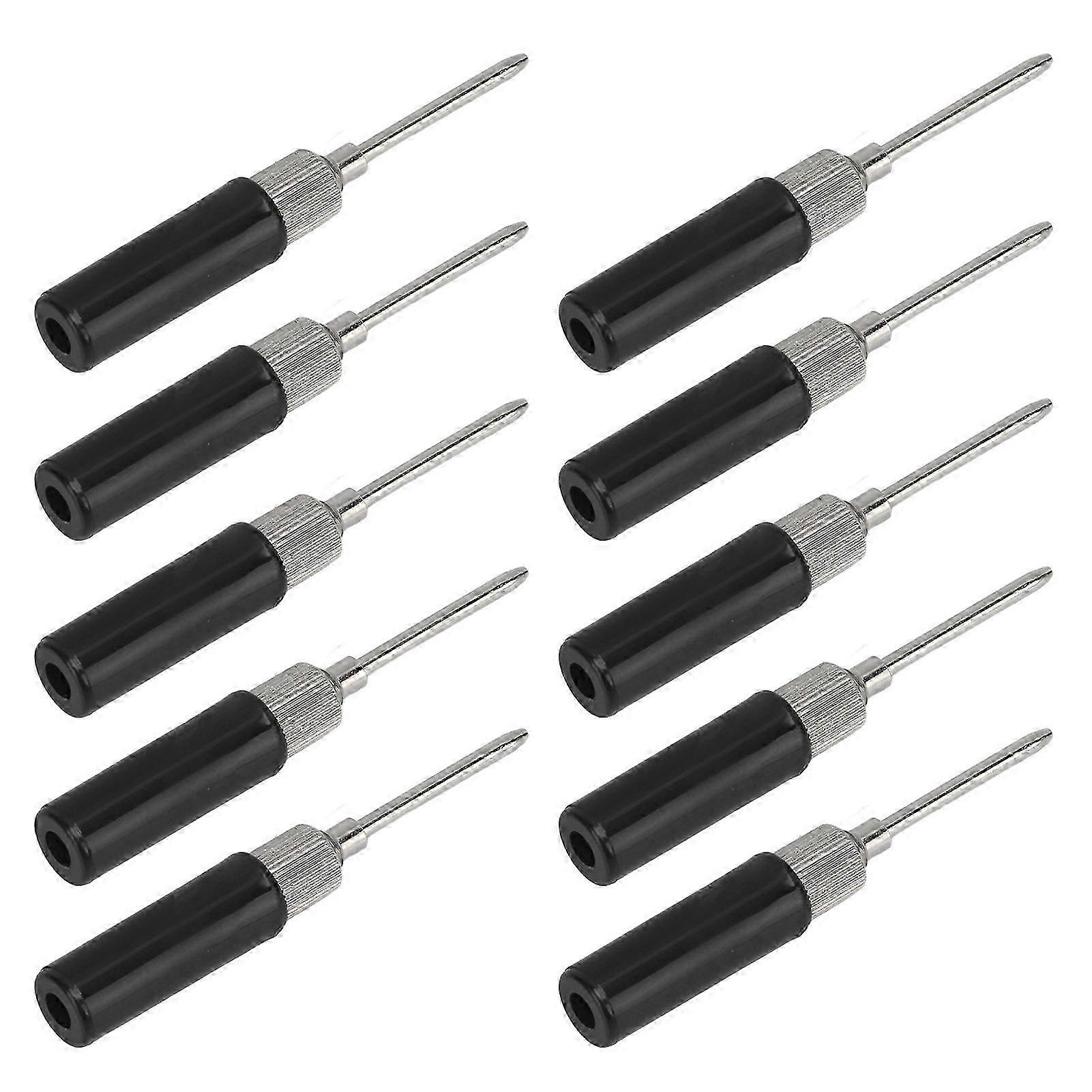 10pcs Test Probe Pins 2mm Insulation Piercing Needle Non Destructive Multimeter Testing Probe for Automotive Diagnostic ToolBlack--